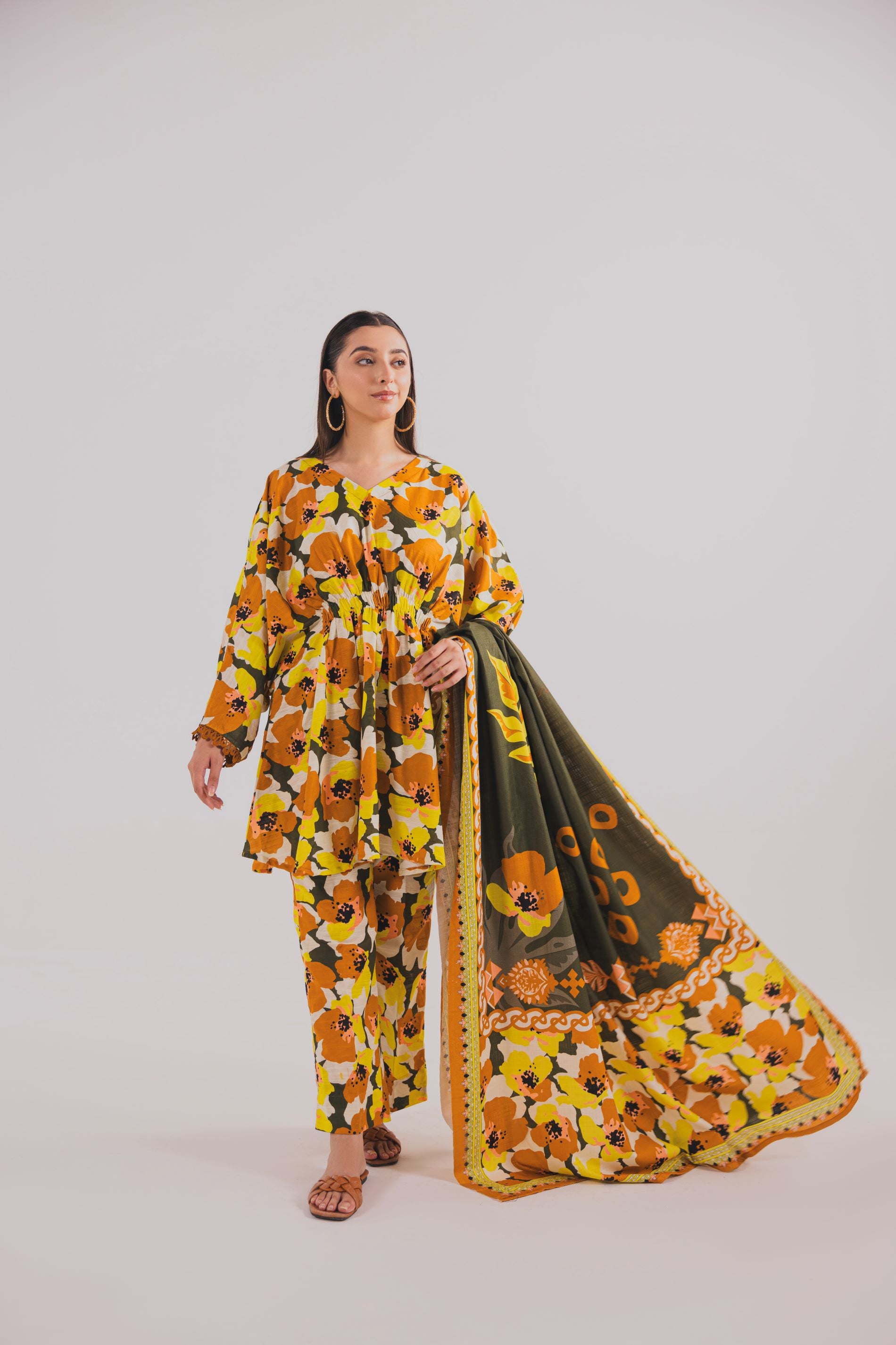 3 Piece Unstitched Printed Khaddar Suit (KWU24601)